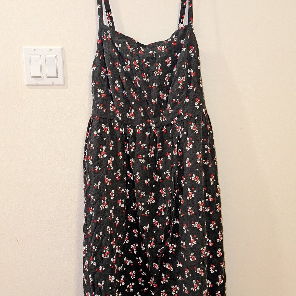 Flower Print Tea Length Dress - Midi - Size 2 - Torrid